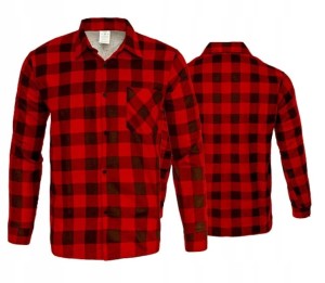 Koszula Flanelowa Robocza Red 100% BaweŁna
