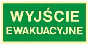 Tabliczka Informacyjna Wyjście Ewakuacyjne 15x30cm