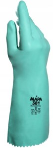 Rękawice Robocze Chemoodporne Nitrylowe Mapa 381