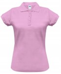 Koszulka Polo Damska Polówka Kr. RĘkaw Jhk RÓŻ