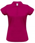 Koszulka Polo Damska Polówka K. RĘkaw Jhk Malina