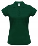 Koszulka Polo Damska Polówka Jhk Ciemno Zielona