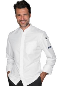 Bluza Kucharska Szefa Kuchni Bradford 058730 BiaŁa Isacco