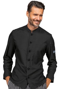 Bluza Kucharska Szefa Kuchni Koen 058591 Czarna Isacco