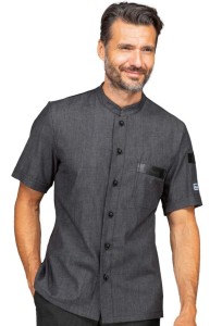 Bluza Kucharska Szefa Kuchni Jeansowa Koen 058561m Czarna Isacco