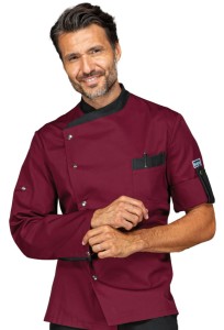 Bluza Kucharska Szefa Kuchni Manhattan 059703 Bordowa Isacco