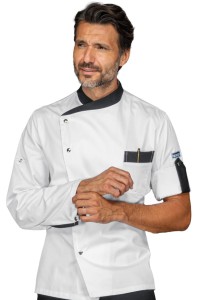 Bluza Kucharska Szefa Kuchni Manhattan 059710 BiaŁa Isacco