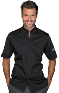 Bluza Kucharska Szefa Kuchni Sincler 058851m Czarna Isacco