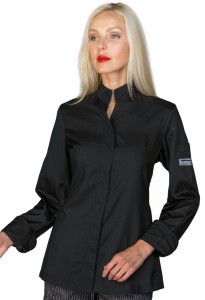 Bluza Kucharska Damska Szefa Kuchni Boston 057681 Czarna Isacco