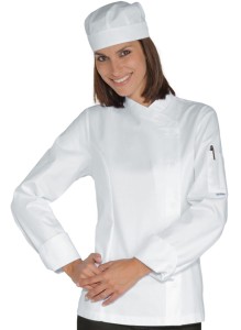 Bluza Kucharska Damska Szefa Kuchni Lady Snaps  057750 BiaŁa Isacco