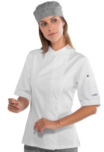 Bluza Kucharska Damska Szefa Kuchni Lady Snaps  057750m BiaŁa Isacco