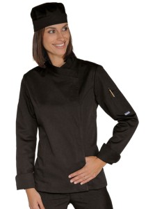 Bluza Kucharska Damska Szefa Kuchni Lady Snaps 057751 Czarna Isacco