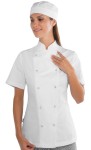 Bluza Kucharska Damska Szefa Kuchni Lady Chef Jacket 057520m BiaŁa Isacco