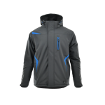 Kurtka Długa Ocieplana Comfort Winter ciemno szaro - niebieska