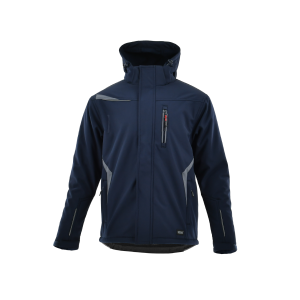 Kurtka Długa Ocieplana Comfort Winter granatowo-szara