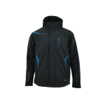 Kurtka Długa Ocieplana Comfort Winter czarno-niebieska