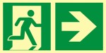 Znak Ewakuacyjny - Kierunek Do Wyjścia Ewakuacyjnego - W Prawo - Aae 107 Ce Ps