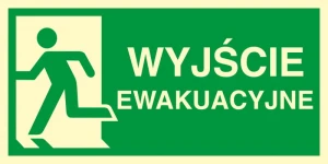 Znak Ewakuacyjny - Kierunek Do Wyjścia Ewakuacyjnego - W Lewo - Ac 100 Ce Ps