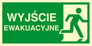 Znak Ewakuacyjny - Kierunek Do Wyjścia Ewakuacyjnego - W Prawo - Ac 101 Ce Ps