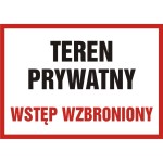 Znak - Teren Prywatny - Wstęp Wzbroniony - PB089 DT PN