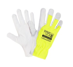 Rękawice wzmocnione kozią skórą X-pilot Neon