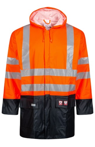 Kurtka robocza odblaskowa trudnopalna antystatyczna wodoodporna Hi-vis Fr-lr3055 Lyngsoe pomaranczowa