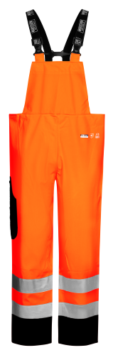 Spodnie robocze ogrodniczki wodoochronne ostrzegawcze ognioodporne HI-VIS FR-lR6029-05/03 Lyngsoe