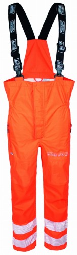 Spodnie robocze ogrodniczki wodoochronne ostrzegawcze ognioodporne HI-VIS ARC-LR19059-05 Lyngsoe pomarańczowe